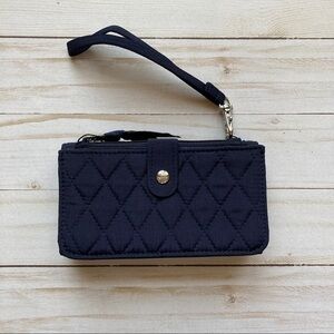 Vera Bradley Smartphone Wristlet in Microfiber Classic Navy NWT